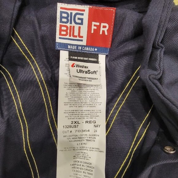 Westex FR Big Bill Coverall 2XL Reg - Picture 3 of 4